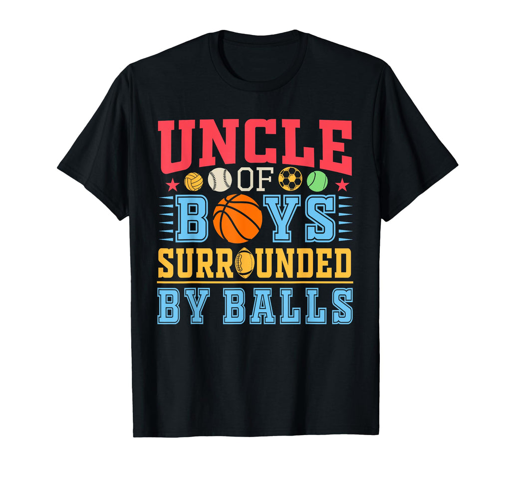 Uncle Surrounded Balls Baseball T-Shirt - Custom Art Print for Adults - T-Shirt, Sweatshirt, Hoodie