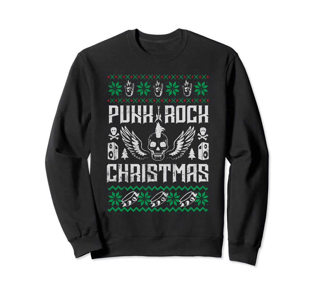 Punk Rock Ugly Grunge Holiday Music Sweatshirt - Custom Art Print Men Women - T-Shirt, Sweatshirt, Hoodie