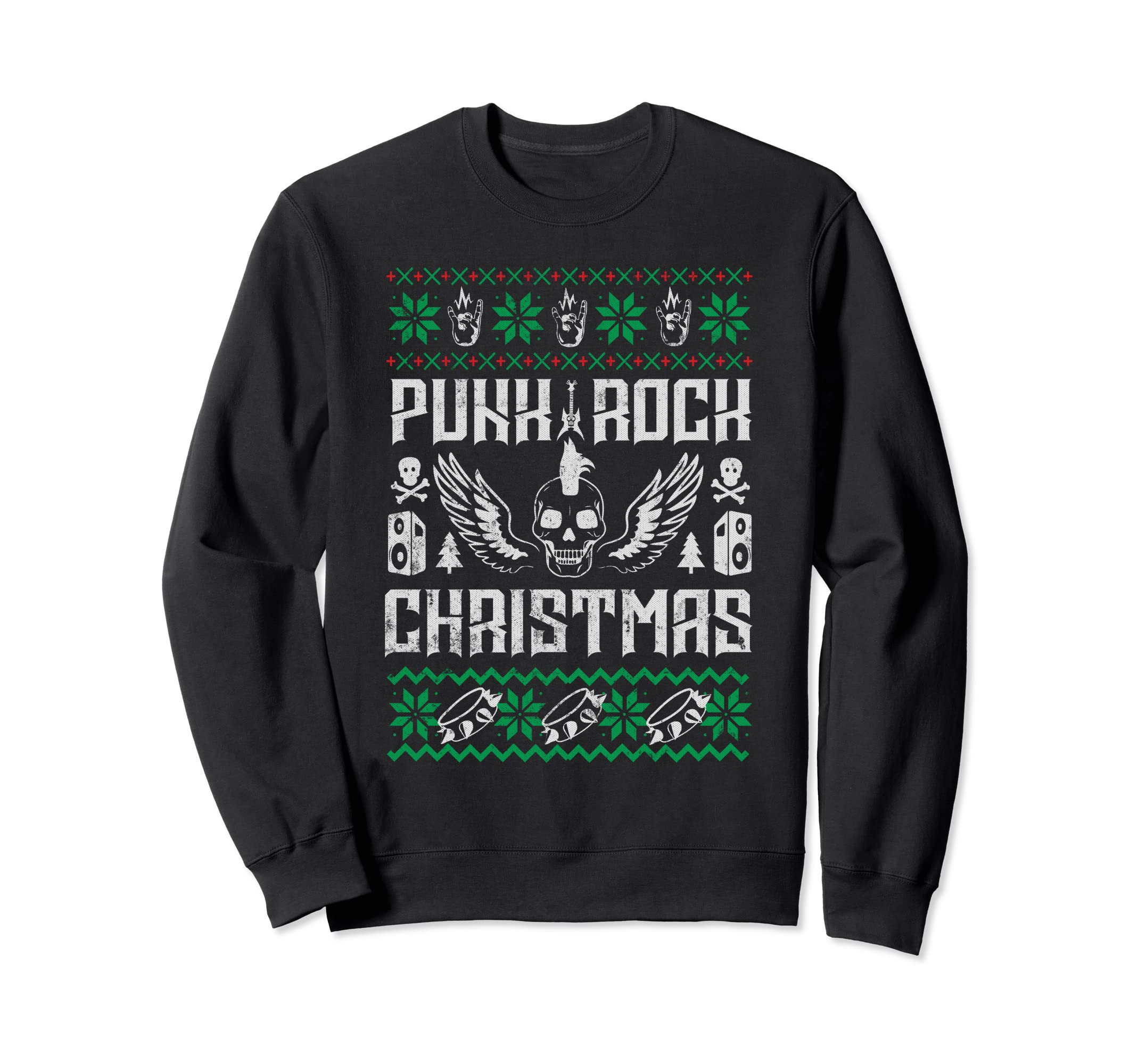 Punk Rock Ugly Grunge Holiday Music Sweatshirt - Custom Art Print Men Women - T-Shirt, Sweatshirt, Hoodie