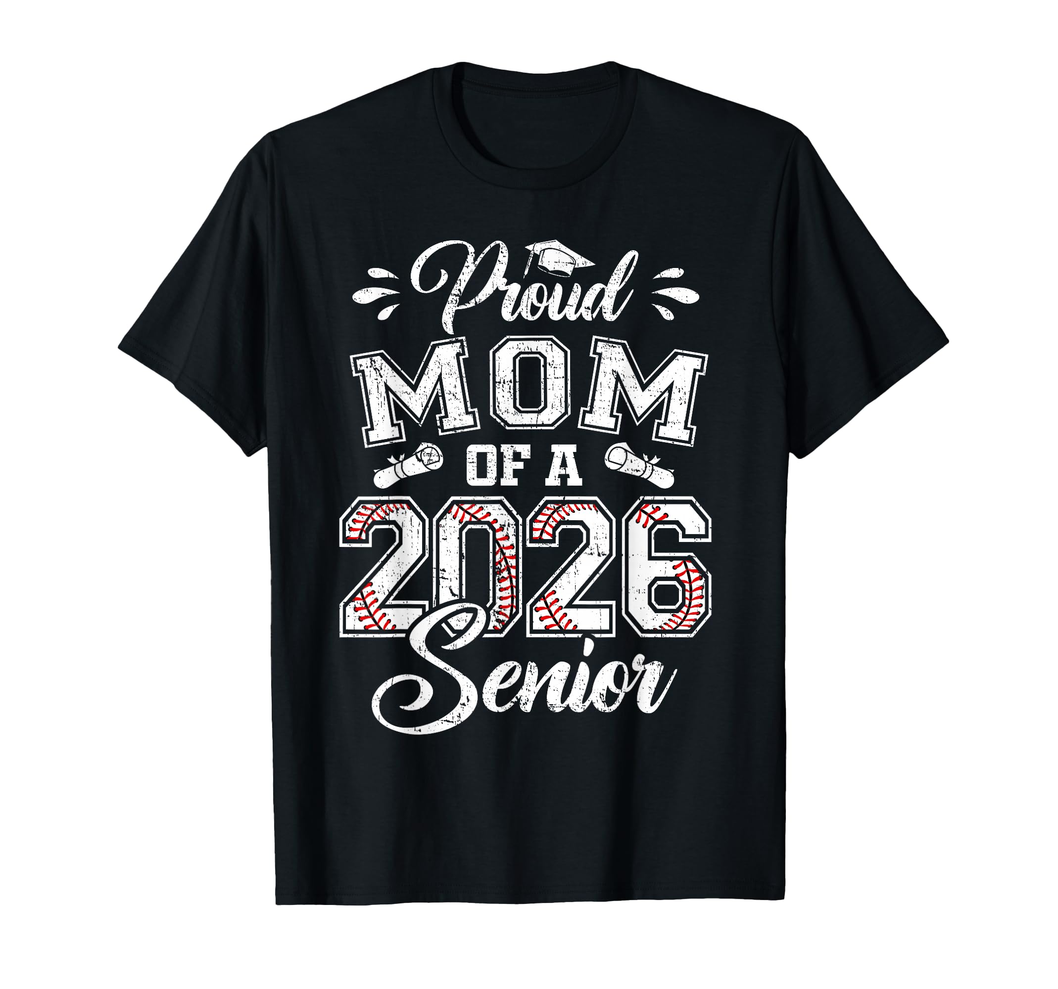 Proud Mom 2026 Senior Baseball T-Shirt - Minimalist Print Men Women - T-Shirt, Sweatshirt, Hoodie