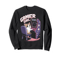 Gamer Cat Kitten Arcade Gamer Sweatshirt - Fun Novelty Design Unisex - T-Shirt, Sweatshirt, Hoodie