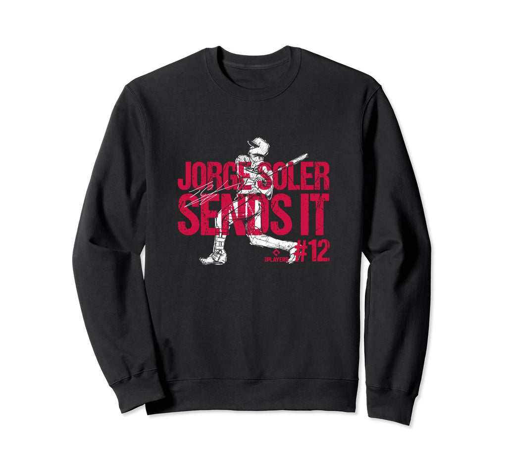 Jorge Soler Sends It Mlbpa Atlanta Sweatshirt - Trendy Graphic Men Women - T-Shirt, Sweatshirt, Hoodie