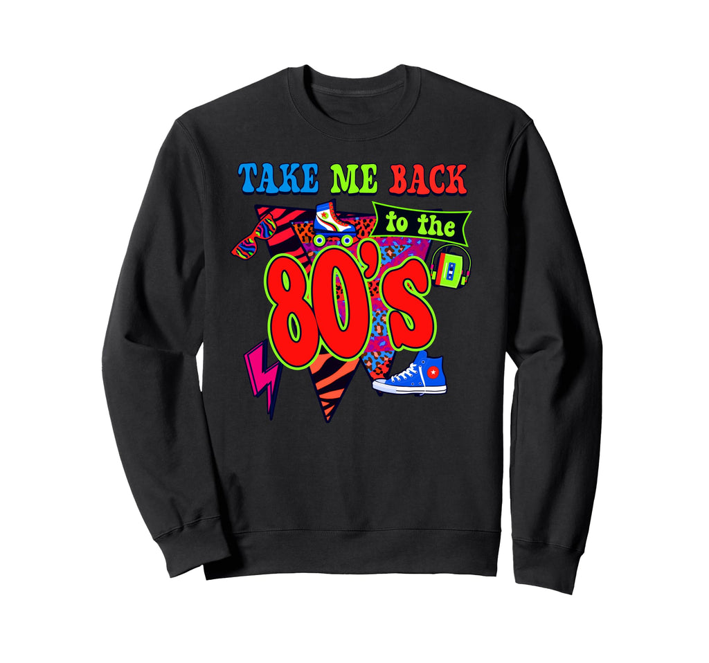 1980S Party Theme Roller Skates And Sweatshirt - Minimalist Print Unisex - T-Shirt, Sweatshirt, Hoodie