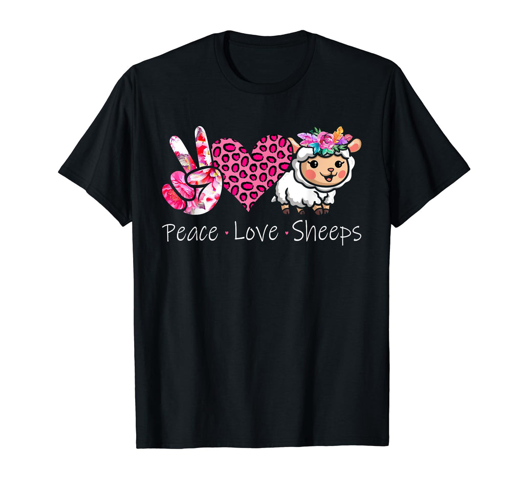 Peace Love Sheeps Peace Hand Sign T-Shirt - Fun Novelty Design Unisex - T-Shirt, Sweatshirt, Hoodie