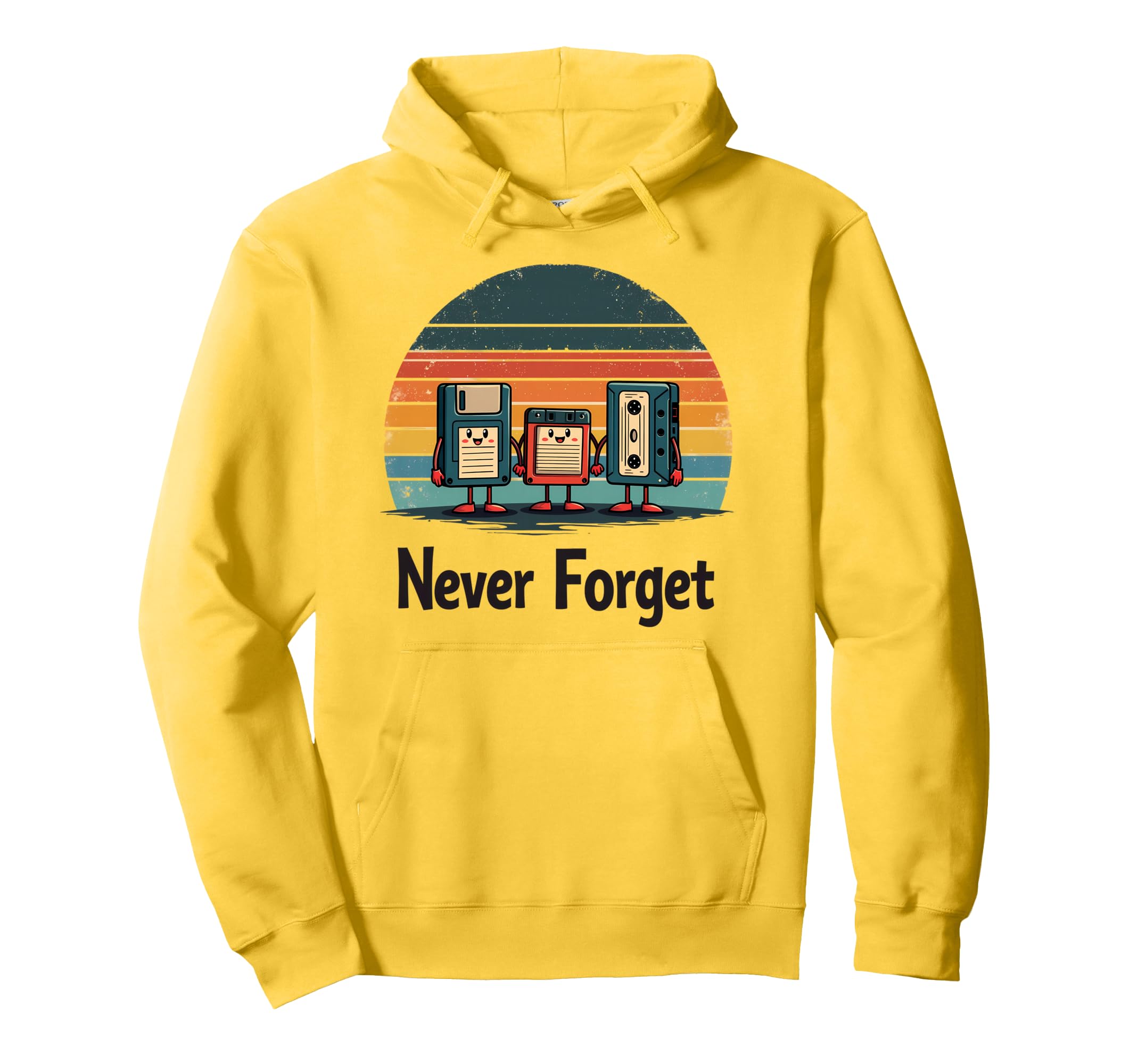 Never Forget Floppy Cassette Tape Hoodie - Streetwear Style Unisex - T-Shirt, Sweatshirt, Hoodie