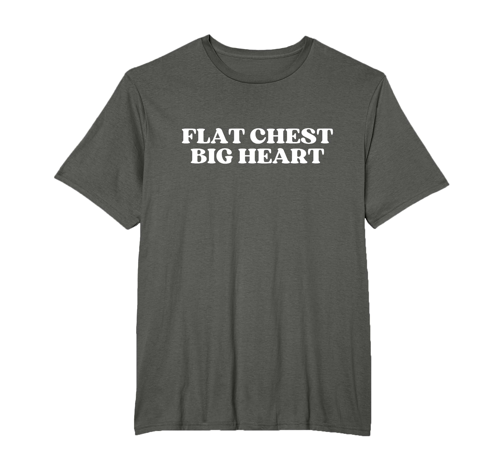 Flat Chest Big Heart Y2K Aesthetic T-Shirt - Graphic Print Men Women - T-Shirt, Sweatshirt, Hoodie