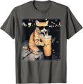 Funny Cat Drinking Coffee Animal - Adult & Kids T-Shirts, Sweatshirts & Hoodies apparel design preview 1
