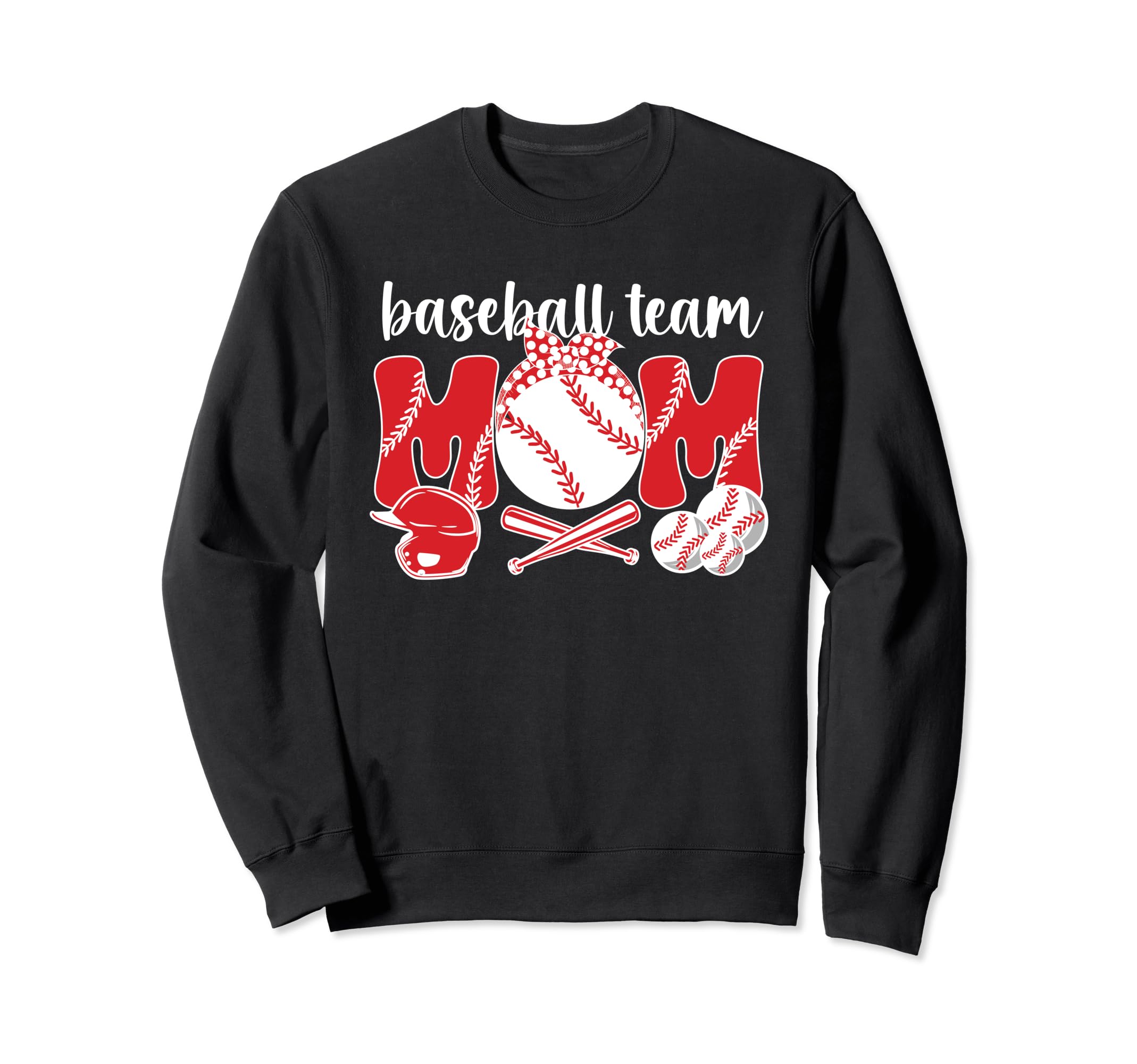Baseball Team Mom Baseball Team Mama Sweatshirt - Unique Graphic Unisex - T-Shirt, Sweatshirt, Hoodie