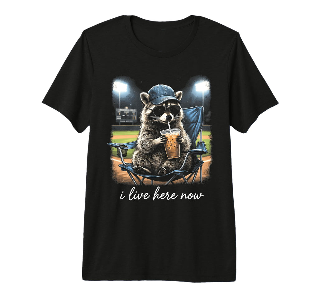 Trash Panda Iced Coffee Baseball T-Shirt - Trendy Graphic for Adults - T-Shirt, Sweatshirt, Hoodie