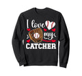I Love My Baseball Catcher Mom Sweatshirt - Unique Graphic Men Women - T-Shirt, Sweatshirt, Hoodie