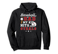Funny Baseball Dad Baseball Player Dad Hoodie - Minimalist Print Men Women - T-Shirt, Sweatshirt, Hoodie