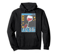 Wine Glass Kawaii Grid Vaporwave Hoodie - Streetwear Style Men Women - T-Shirt, Sweatshirt, Hoodie