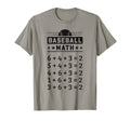 Baseball Math Double Play Funny T-Shirt - Unique Graphic for Adults - T-Shirt, Sweatshirt, Hoodie