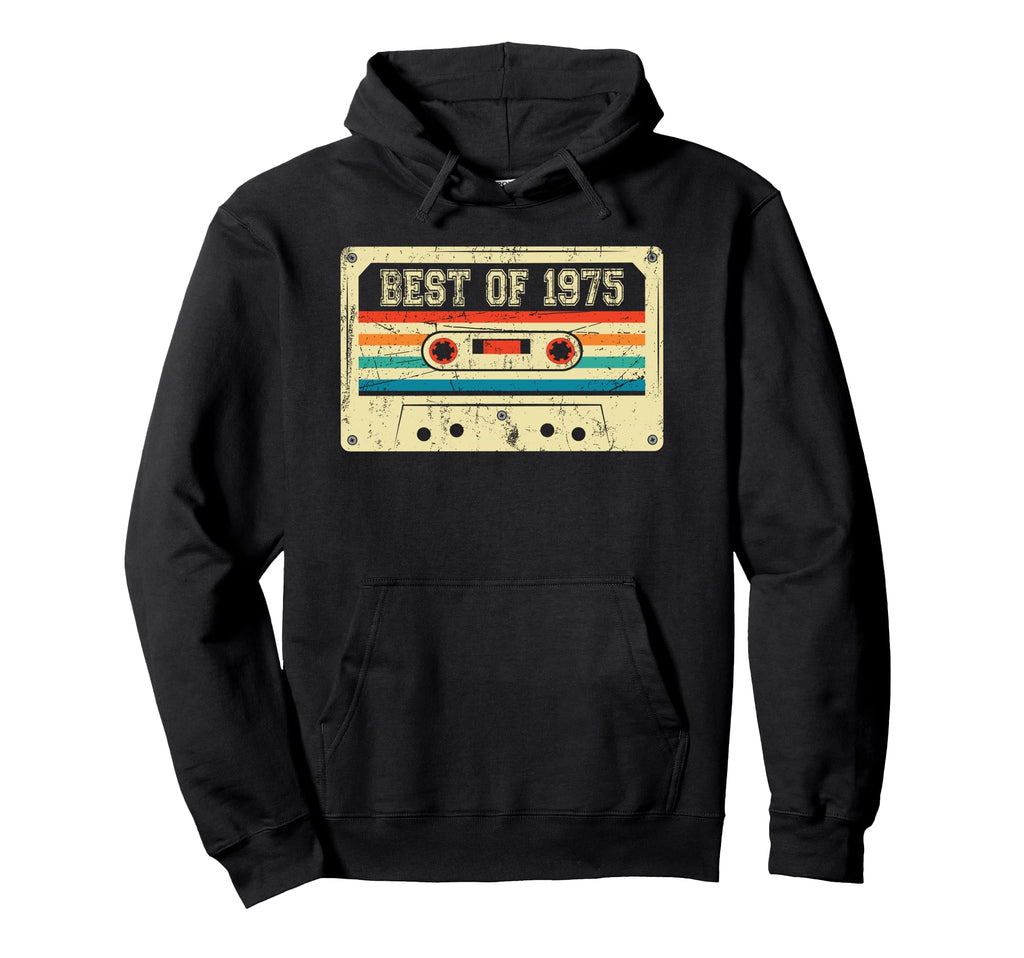 Best 1975 1975 Birthday Cassette Tape Hoodie - Minimalist Print for Adults - T-Shirt, Sweatshirt, Hoodie