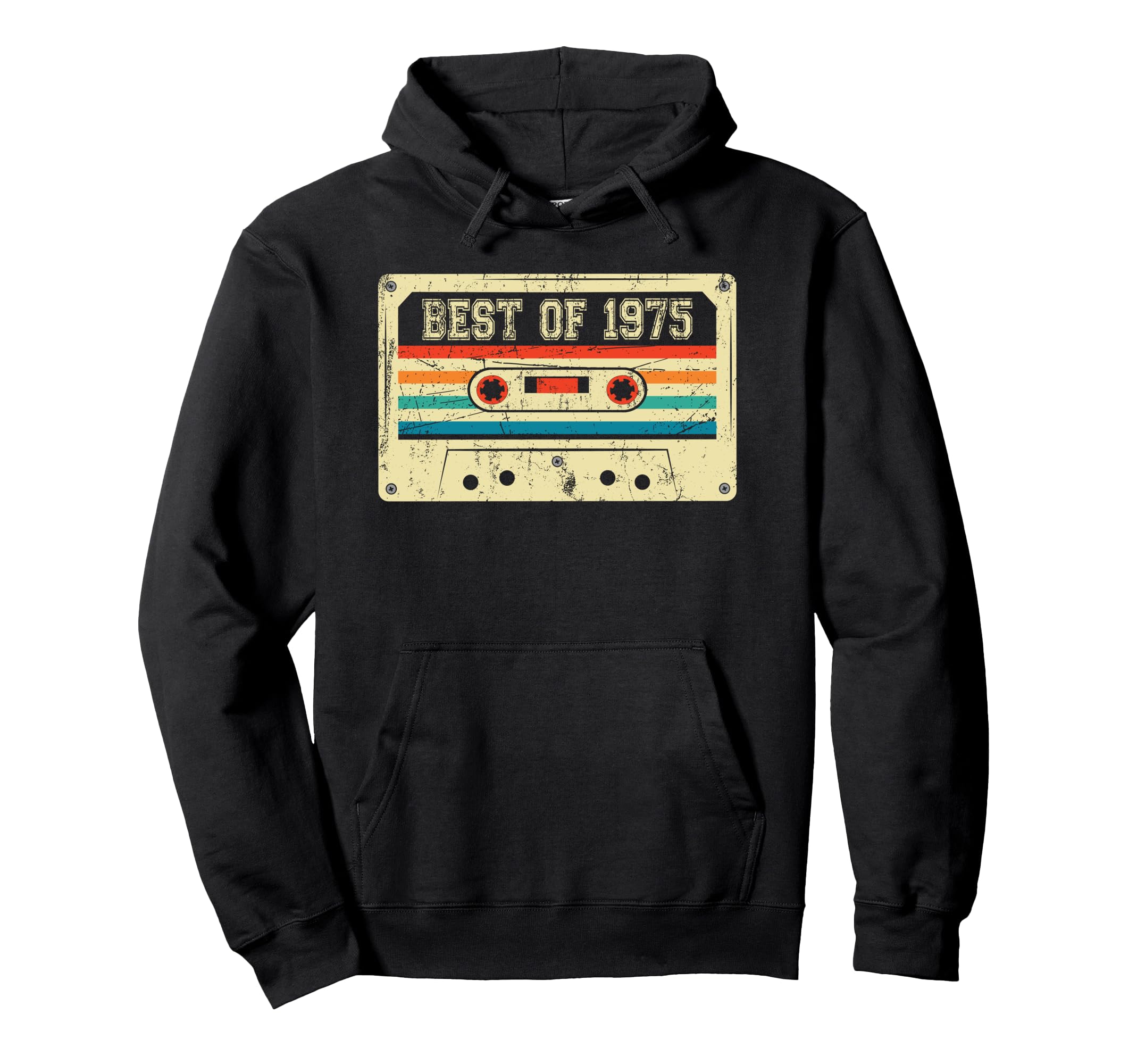 Best 1975 1975 Birthday Cassette Tape Hoodie - Minimalist Print for Adults - T-Shirt, Sweatshirt, Hoodie