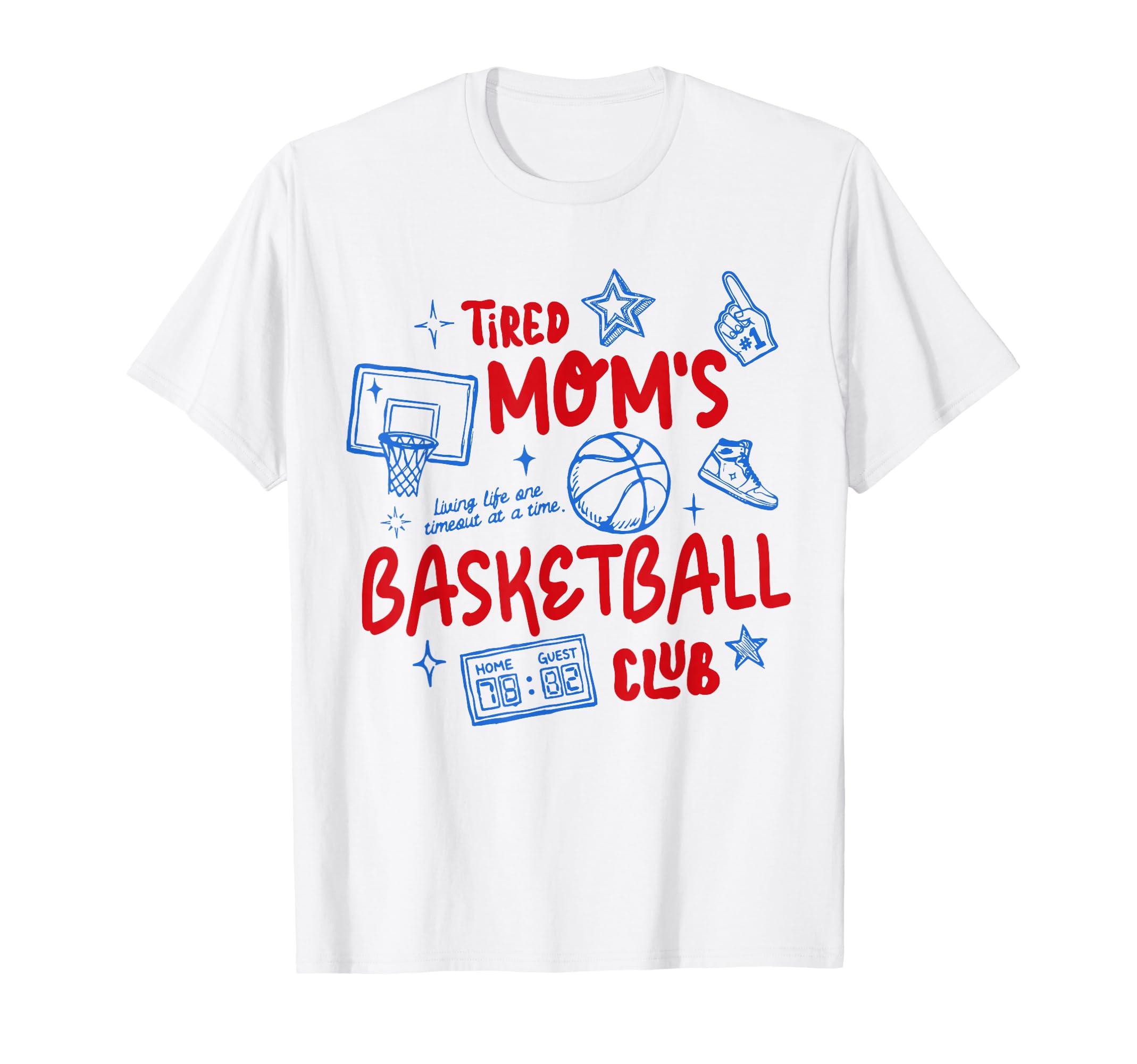 Tired Moms Basketball Game Day T-Shirt - Aesthetic Graphic Unisex - T-Shirt, Sweatshirt, Hoodie