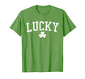 Lucky Shamrock Distressed St Patricks Day T-Shirt - Minimalist Print Unisex - T-Shirt, Sweatshirt, Hoodie