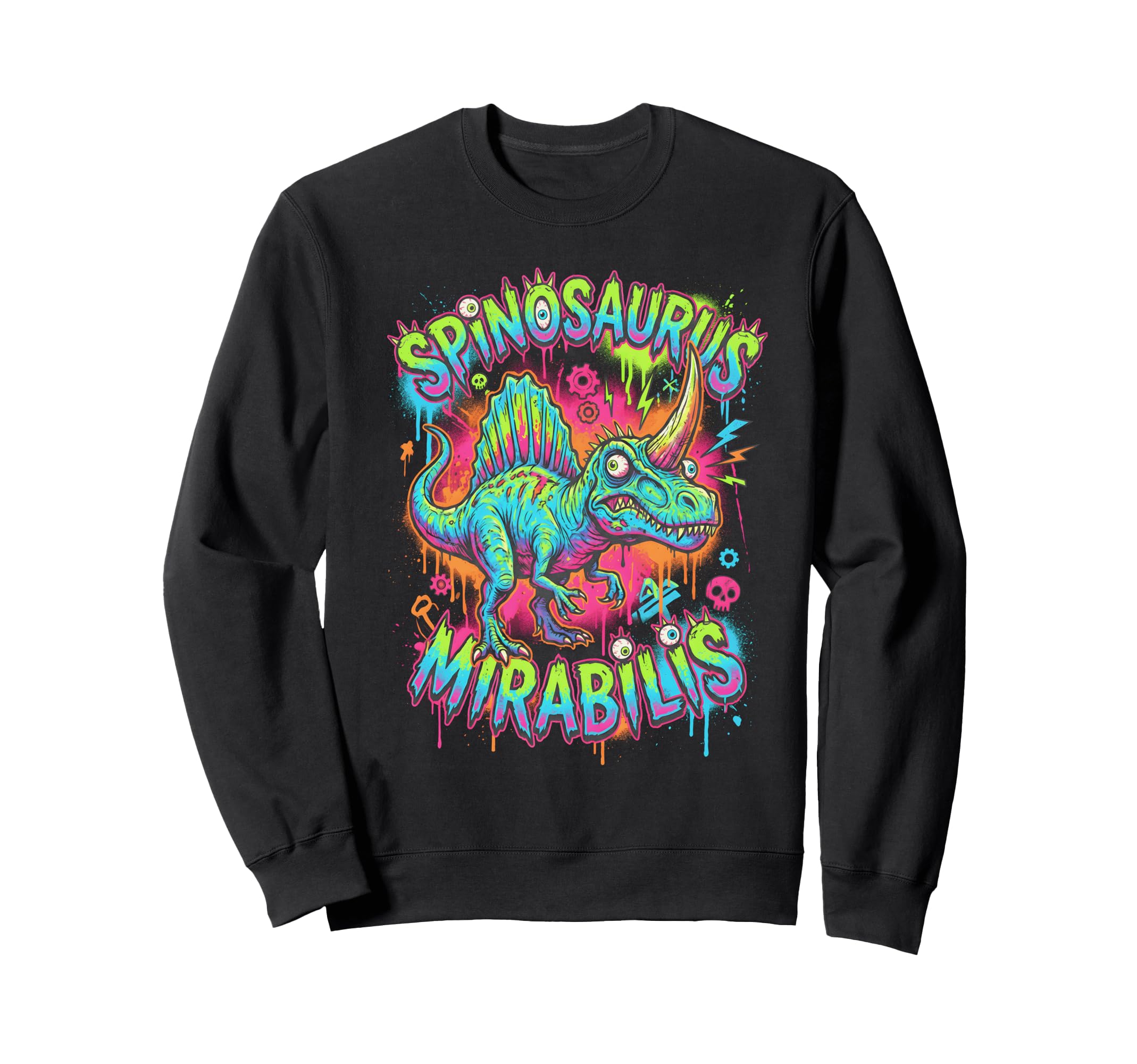 Spinosaurus Mirabilis Grunge Graffiti Sweatshirt - Streetwear Style Unisex - T-Shirt, Sweatshirt, Hoodie