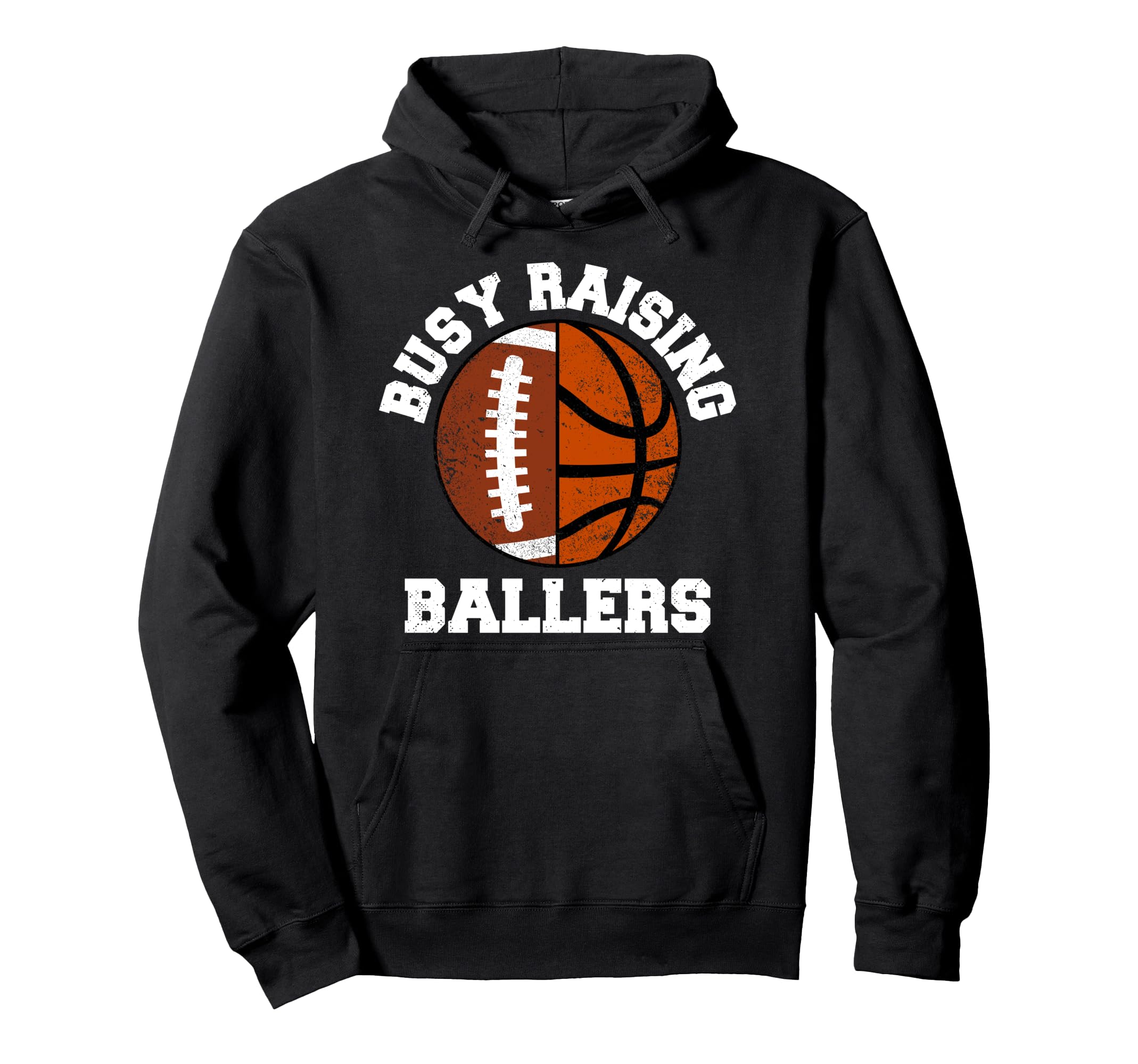 Busy Raising Ballers Funny Football Hoodie - Unique Graphic for Adults - T-Shirt, Sweatshirt, Hoodie
