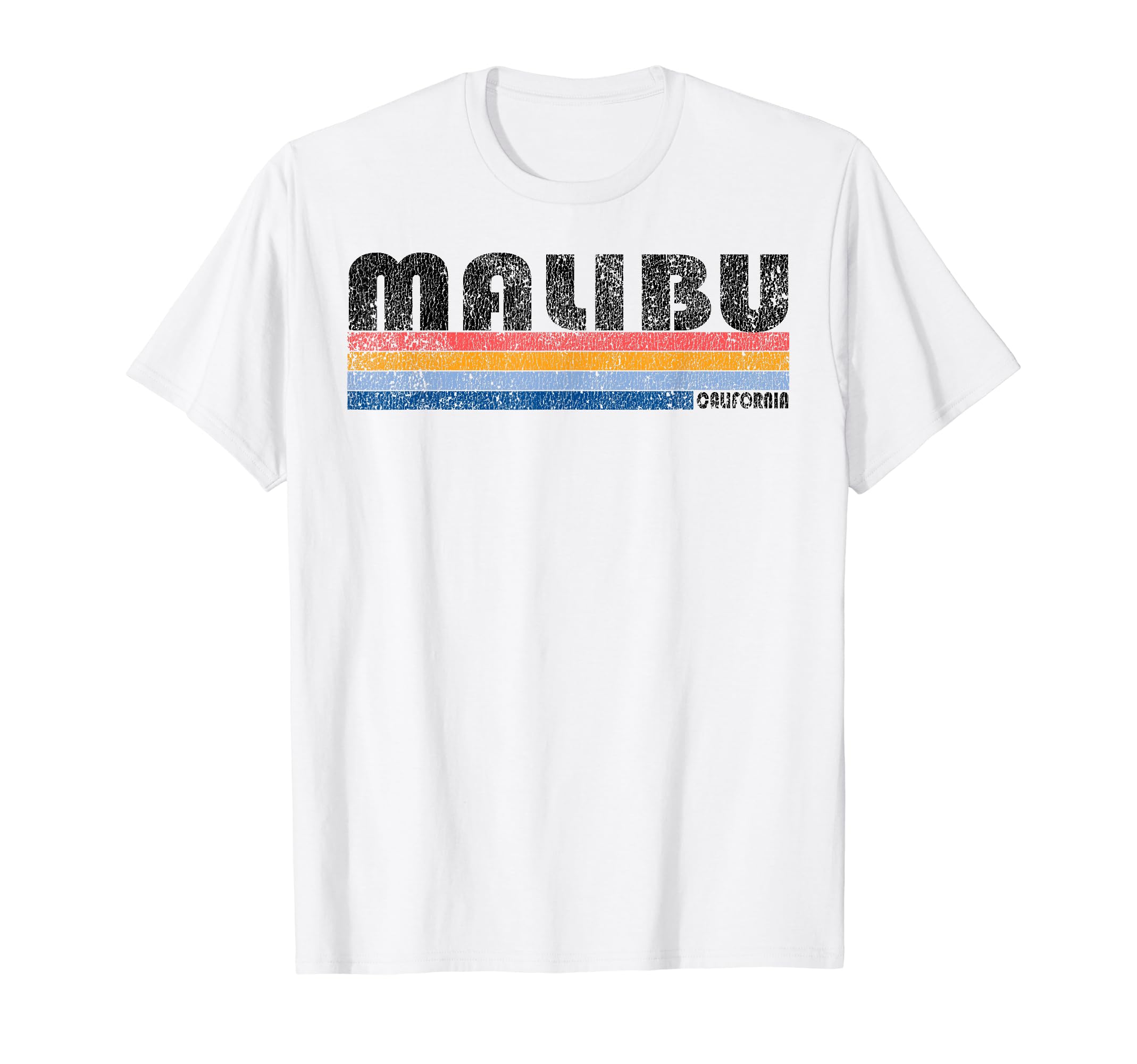 1980S Malibu California T-Shirt - Custom Art Print Unisex - T-Shirt, Sweatshirt, Hoodie