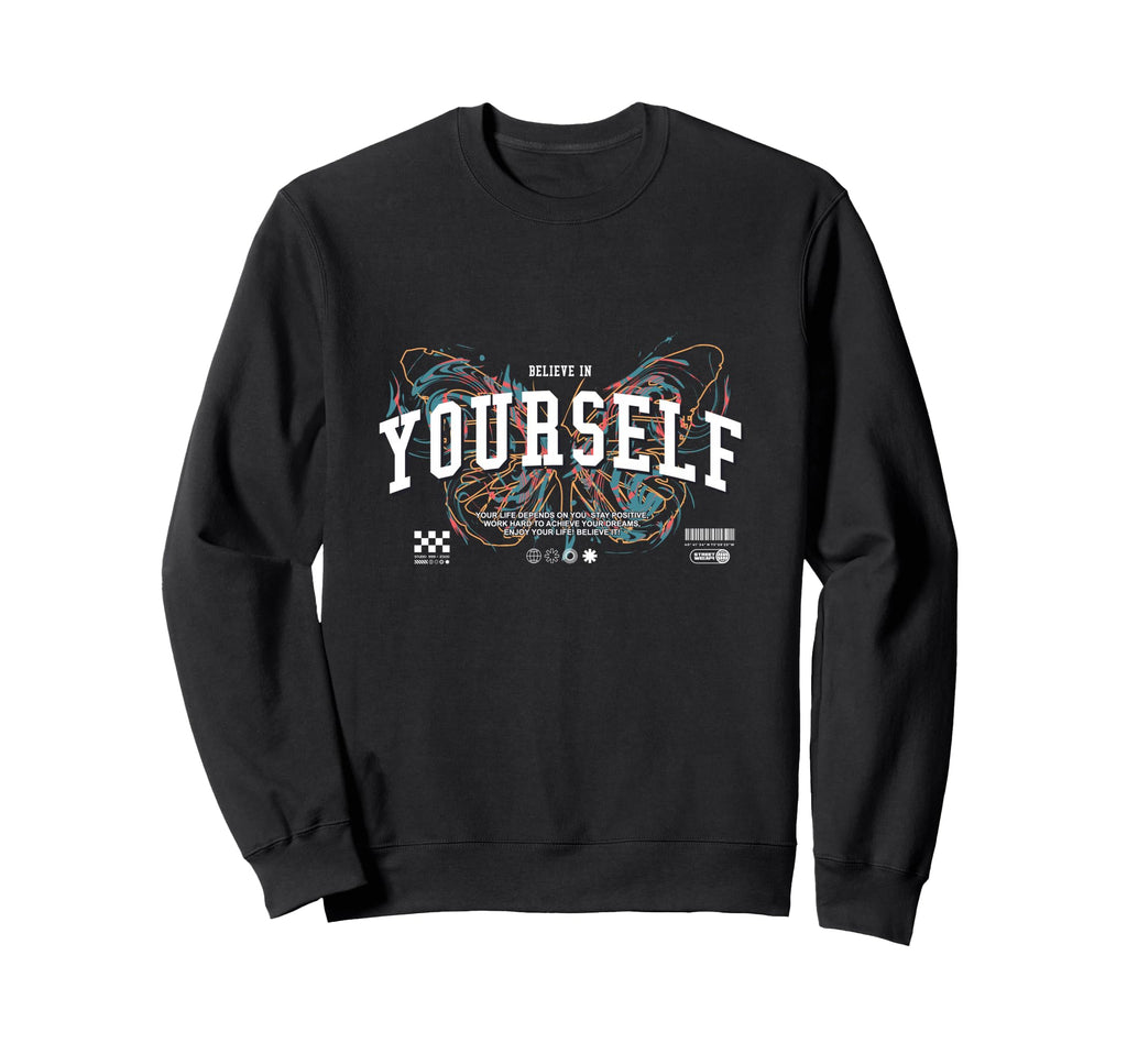Butterfly Yourself Y2K Grunge Aesthetic Sweatshirt - Novelty Apparel Unisex - T-Shirt, Sweatshirt, Hoodie