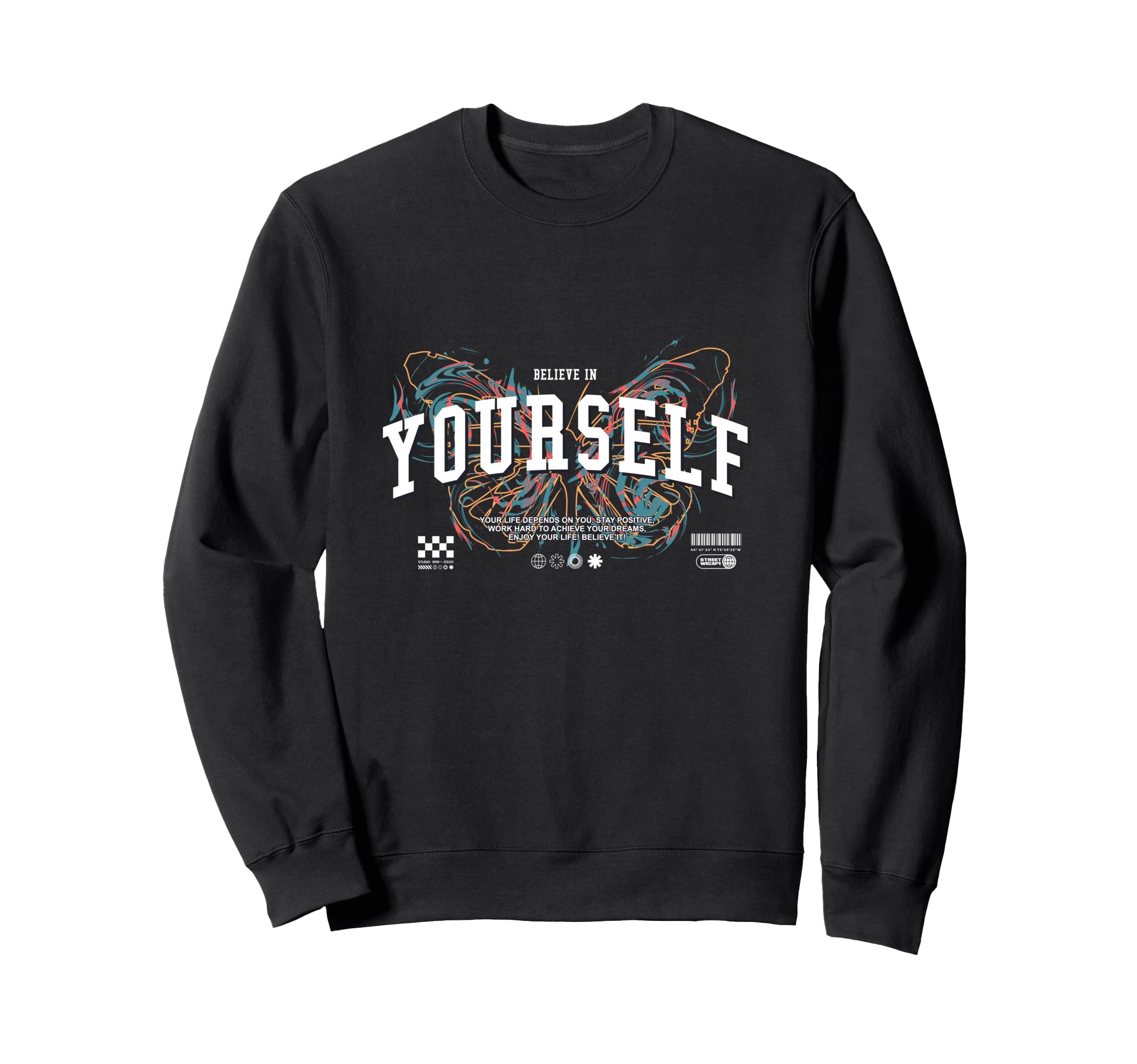 Butterfly Yourself Y2K Grunge Aesthetic Sweatshirt - Novelty Apparel Unisex - T-Shirt, Sweatshirt, Hoodie
