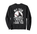 Funny Baseball Catcher Dad Baseball Sweatshirt - Minimalist Print Unisex - T-Shirt, Sweatshirt, Hoodie