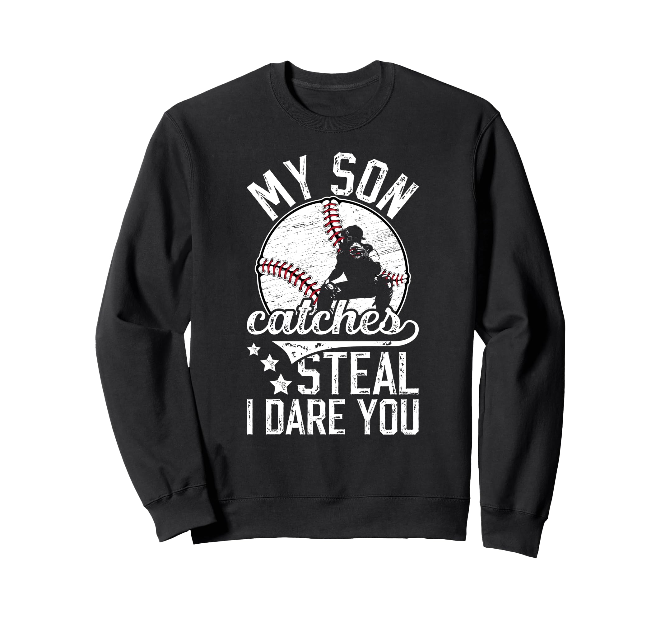 Funny Baseball Catcher Dad Baseball Sweatshirt - Minimalist Print Unisex - T-Shirt, Sweatshirt, Hoodie