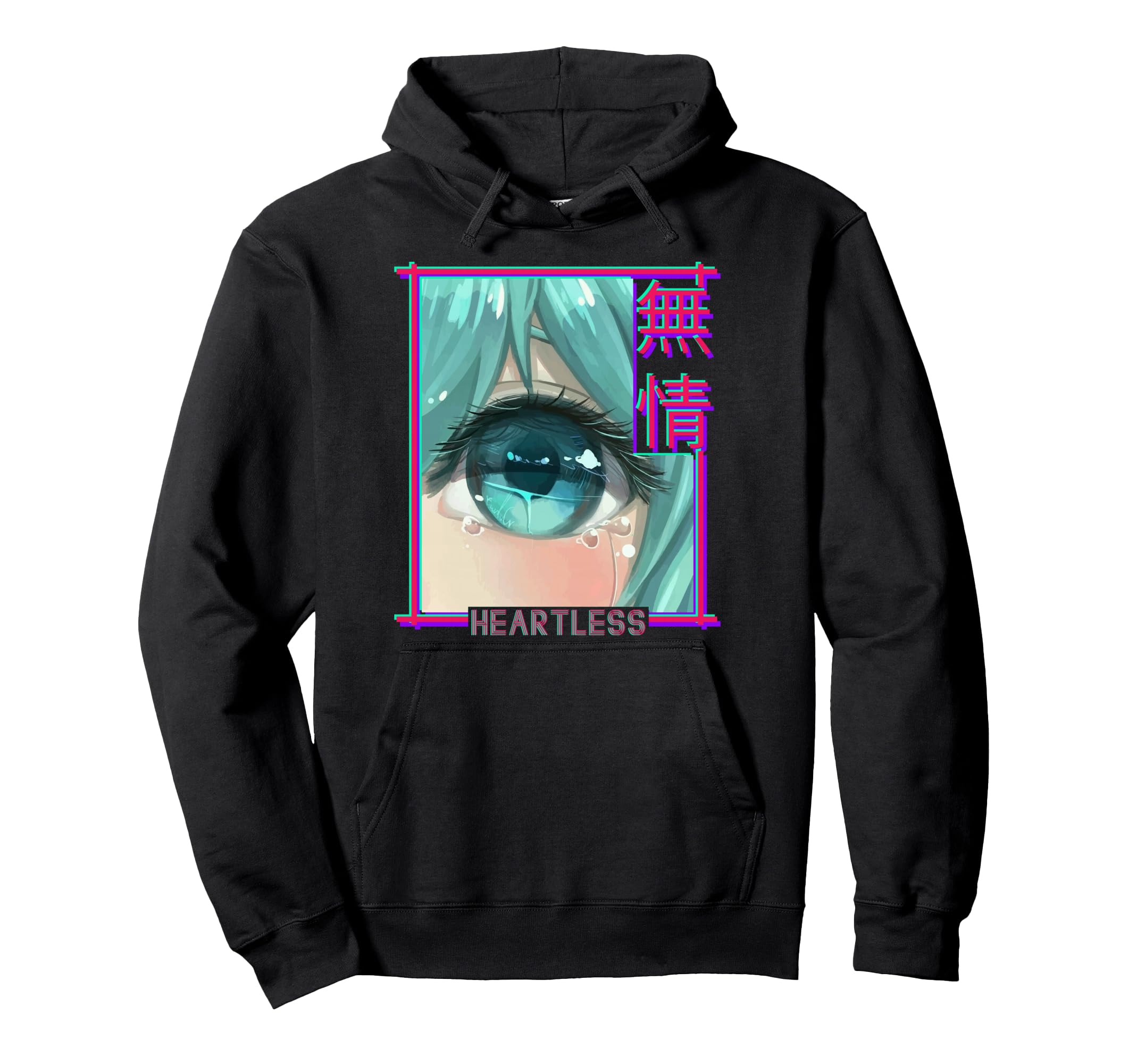 Sad Anime Heartless Japanese Hoodie - Casual Everyday Wear for Adults - T-Shirt, Sweatshirt, Hoodie