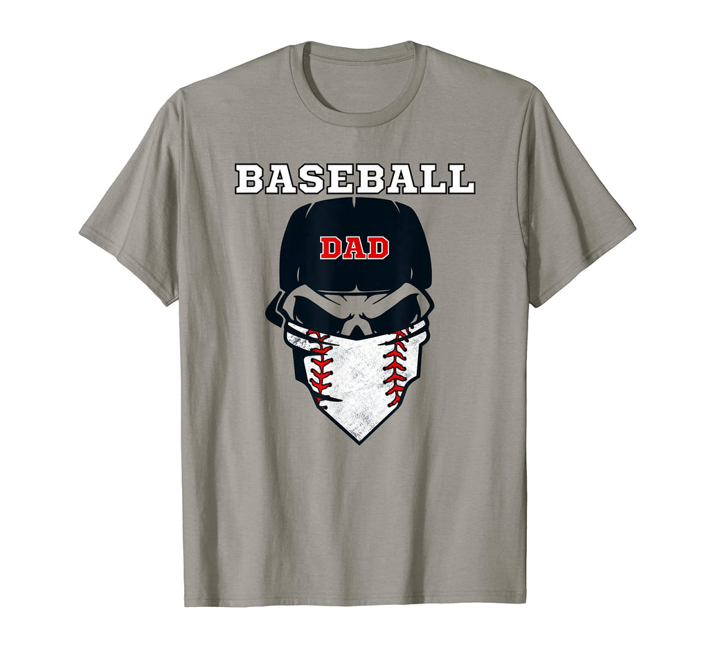 Mens Mens Baseball Baseball Dad Skull T-Shirt - Novelty Apparel Men Women - T-Shirt, Sweatshirt, Hoodie