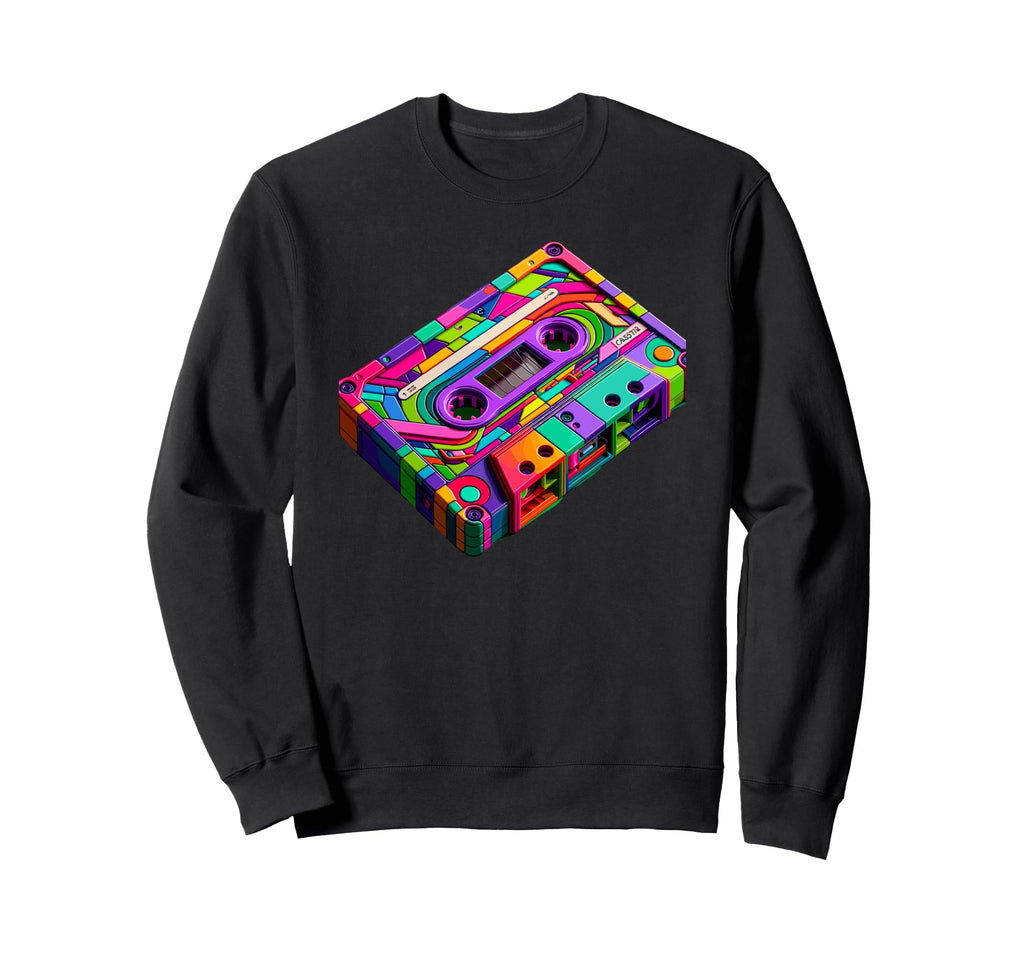 Cassette Player Music Tape Recorder Sweatshirt - Graphic Print Unisex - T-Shirt, Sweatshirt, Hoodie