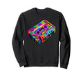 Cassette Player Music Tape Recorder Sweatshirt - Graphic Print Unisex - T-Shirt, Sweatshirt, Hoodie