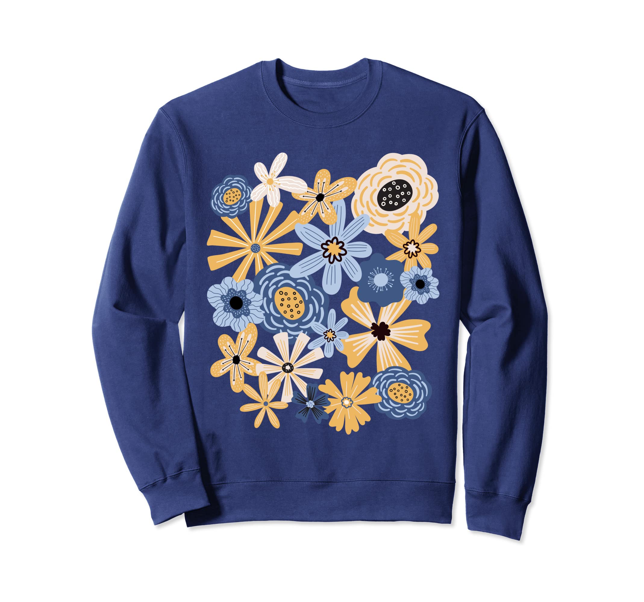 Daisies Floral Blue Aesthetics Sweatshirt - Trendy Graphic Men Women - T-Shirt, Sweatshirt, Hoodie