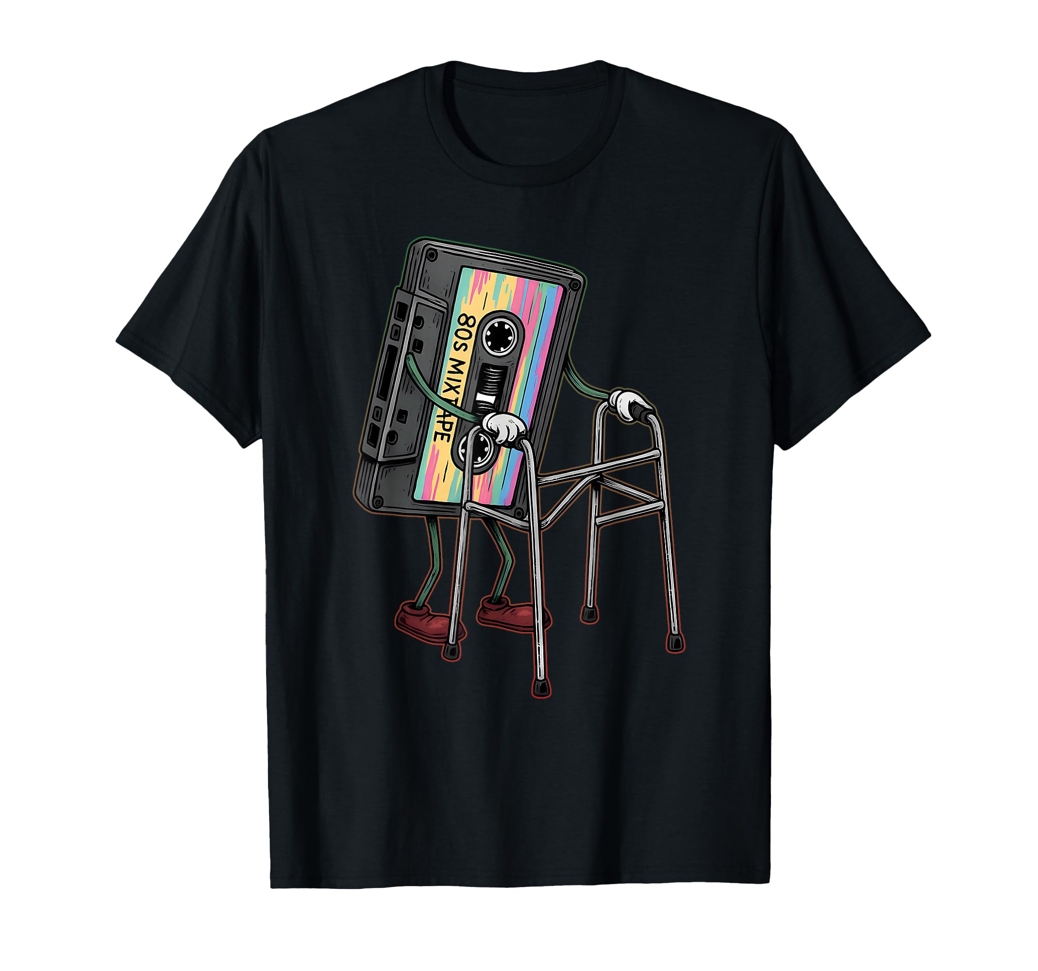 Funny Old Cassette Tape Walker T-Shirt - Aesthetic Graphic for Adults - T-Shirt, Sweatshirt, Hoodie