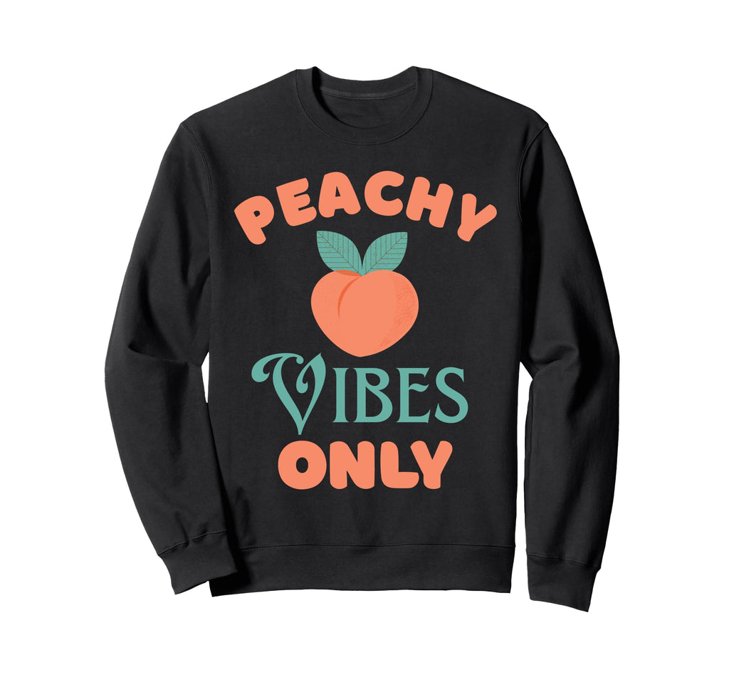 Peachy Vibes Aesthetic Boho Funny Sweatshirt - Custom Art Print Men Women - T-Shirt, Sweatshirt, Hoodie