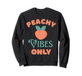 Peachy Vibes Aesthetic Boho Funny Sweatshirt - Custom Art Print Men Women - T-Shirt, Sweatshirt, Hoodie