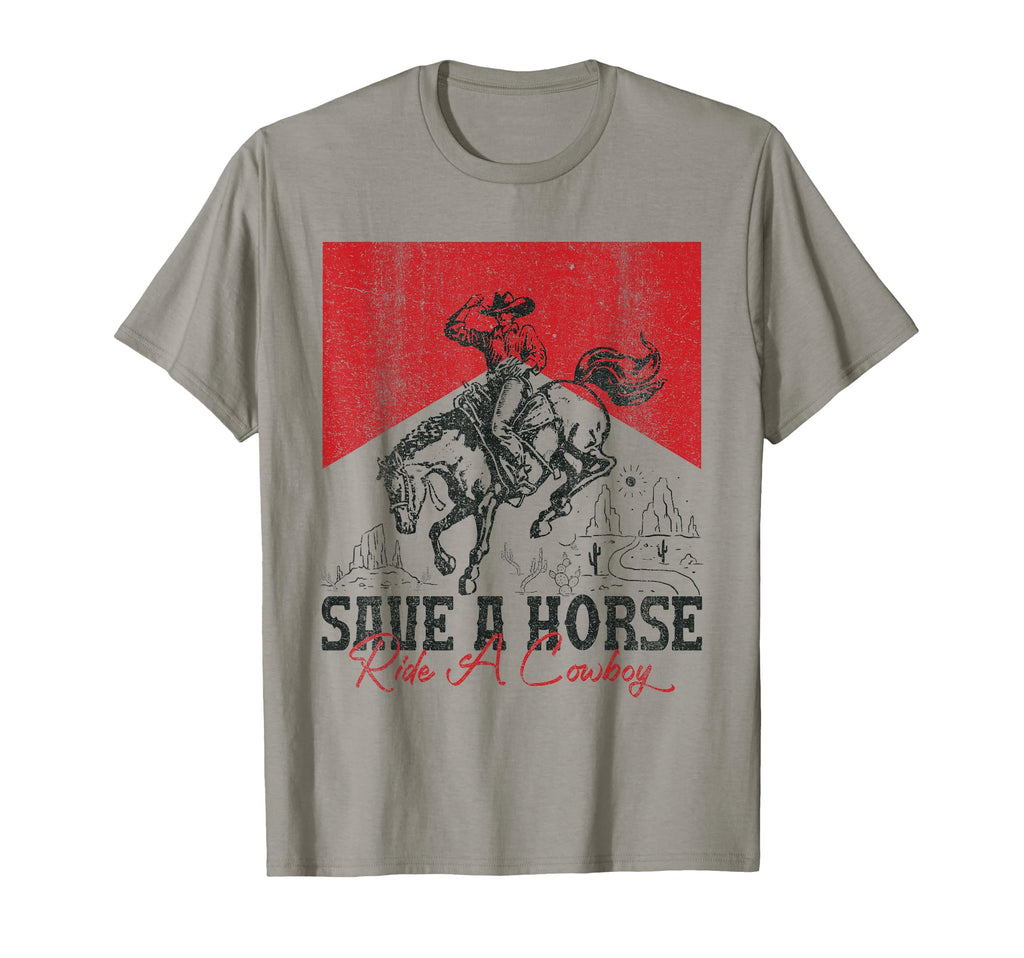 Save Horse Ride Cowboy Country T-Shirt - Aesthetic Graphic for Adults - T-Shirt, Sweatshirt, Hoodie