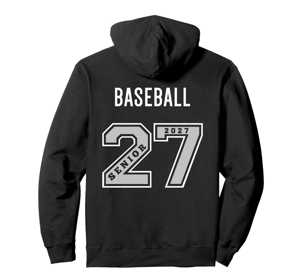 2027 Senior Baseball Back Team Souvenir 27 Hoodie - Unique Graphic Unisex - T-Shirt, Sweatshirt, Hoodie