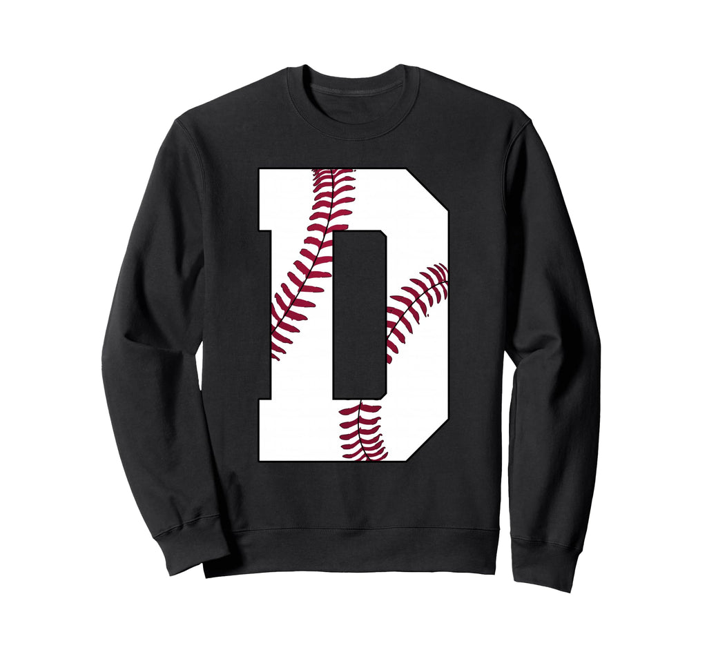 D Baseball Initial Personalized Letter Sweatshirt - Unique Graphic Unisex - T-Shirt, Sweatshirt, Hoodie
