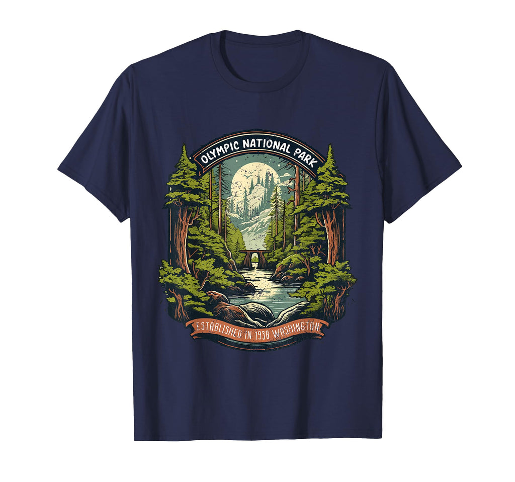 Olympic National Park Mountain T-Shirt - Casual Everyday Wear for Adults - T-Shirt, Sweatshirt, Hoodie