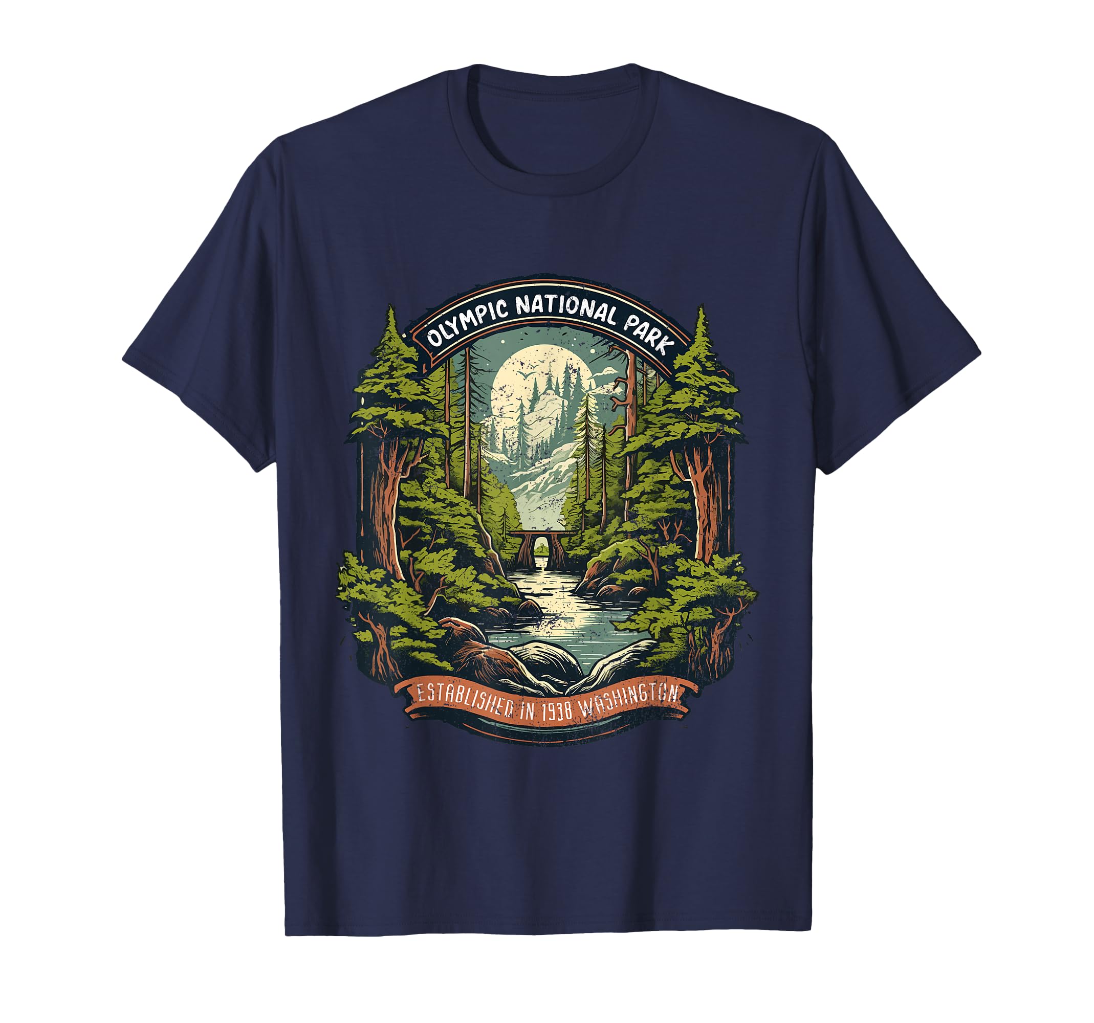 Olympic National Park Mountain T-Shirt - Casual Everyday Wear for Adults - T-Shirt, Sweatshirt, Hoodie