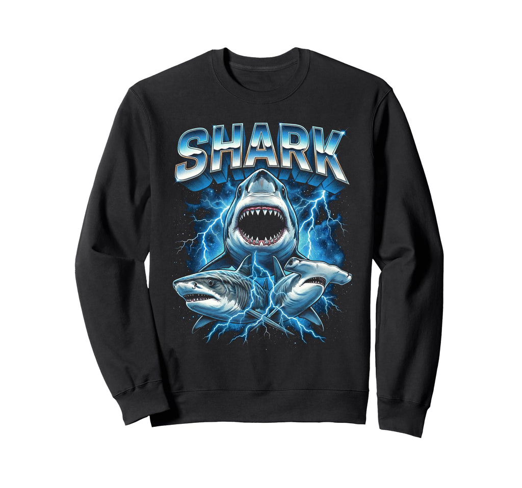 Shark 80S Funny Ocean Wildlife 90S Sweatshirt - Custom Art Print for Adults - T-Shirt, Sweatshirt, Hoodie