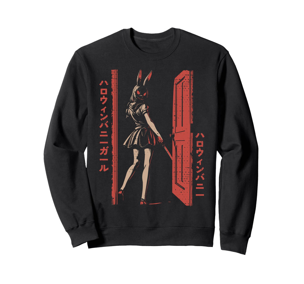 Anime Horror Bunny Aesthetic Soft Sweatshirt - Streetwear Style Men Women - T-Shirt, Sweatshirt, Hoodie