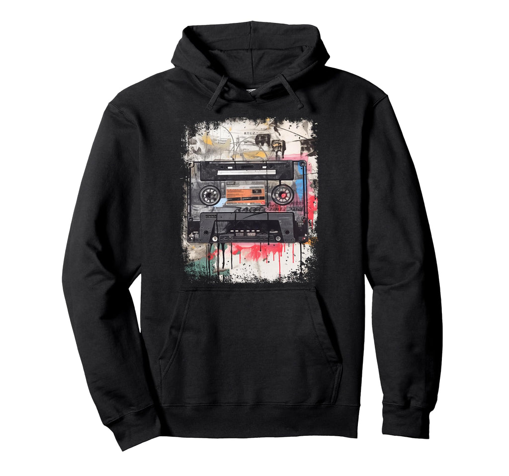 Old School Music Tape Cassette Mixtape Hoodie - Trendy Graphic for Adults - T-Shirt, Sweatshirt, Hoodie