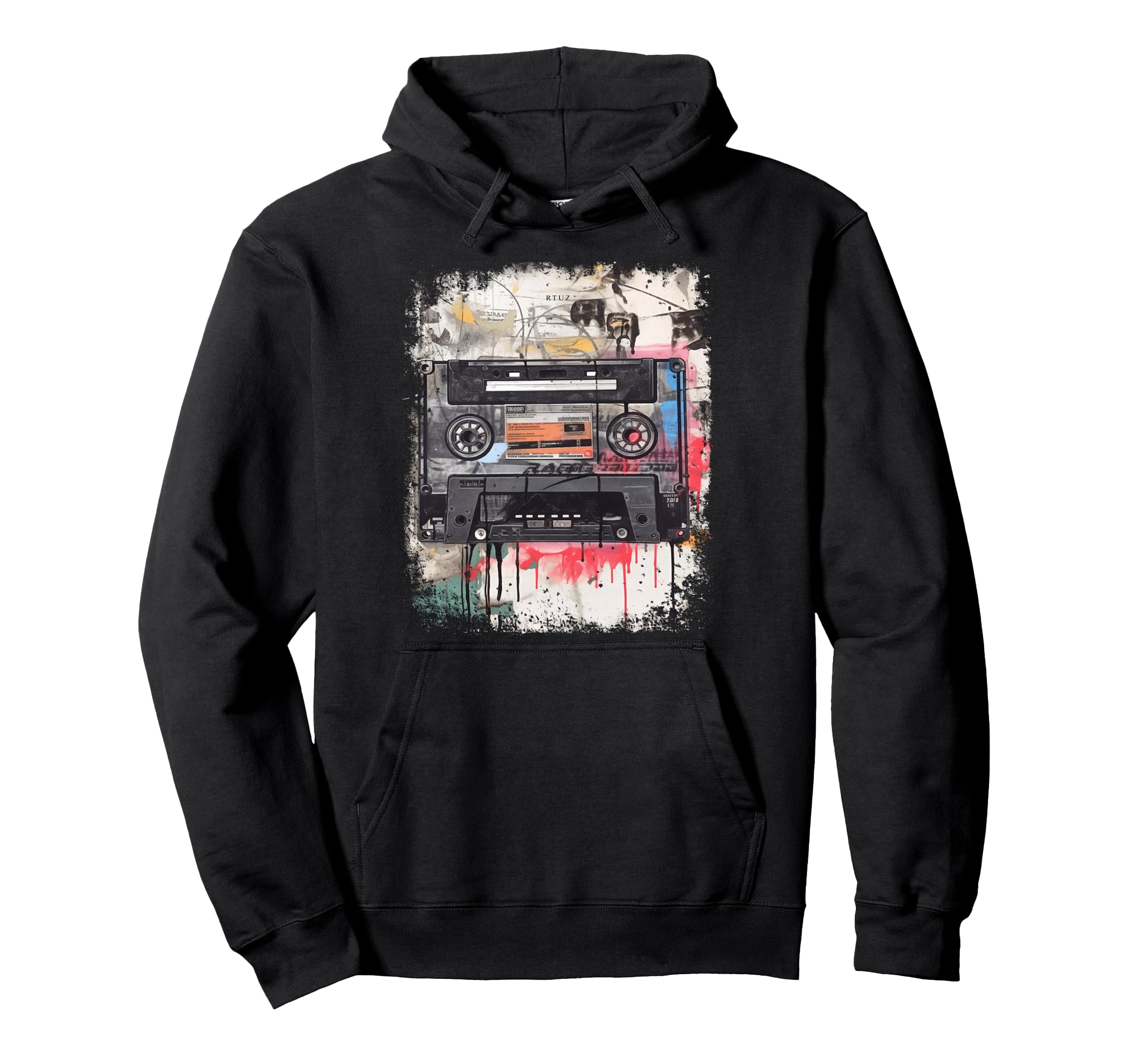 Old School Music Tape Cassette Mixtape Hoodie - Trendy Graphic for Adults - T-Shirt, Sweatshirt, Hoodie