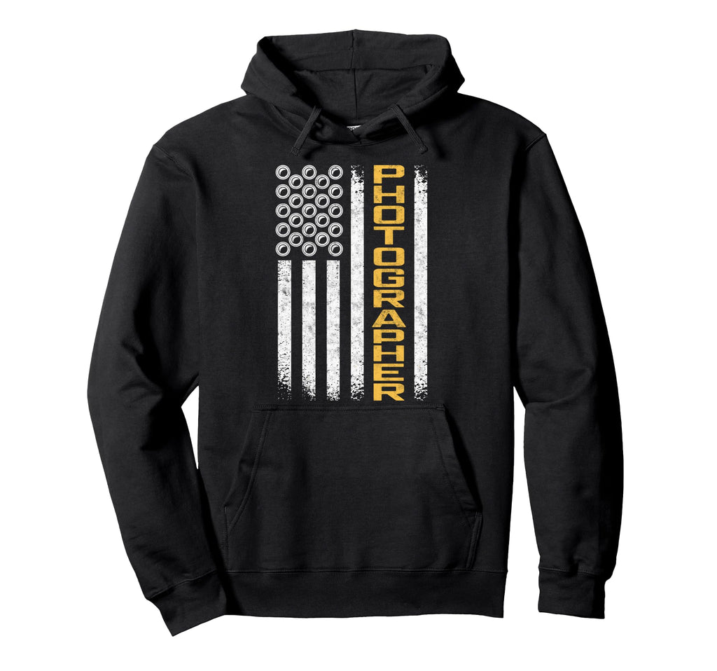 Us Flag Photo Camera Photographer Hoodie - Unique Graphic for Adults - T-Shirt, Sweatshirt, Hoodie