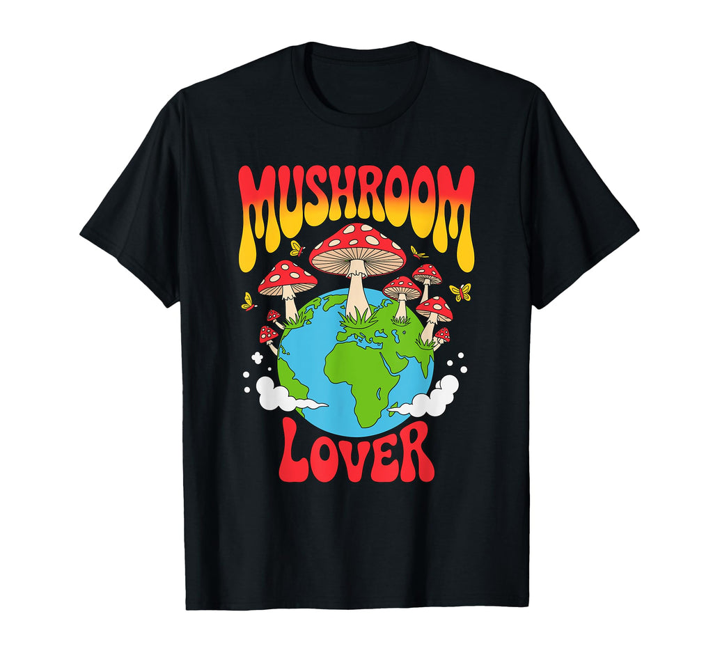 Mushroom Lover Earth Red Toadstools 70S T-Shirt - Novelty Apparel Unisex - T-Shirt, Sweatshirt, Hoodie
