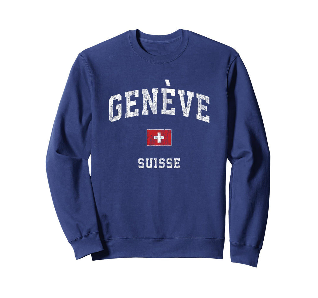 Geneva Suisse Switzerland Athletic Sweatshirt - Streetwear Style Unisex - T-Shirt, Sweatshirt, Hoodie