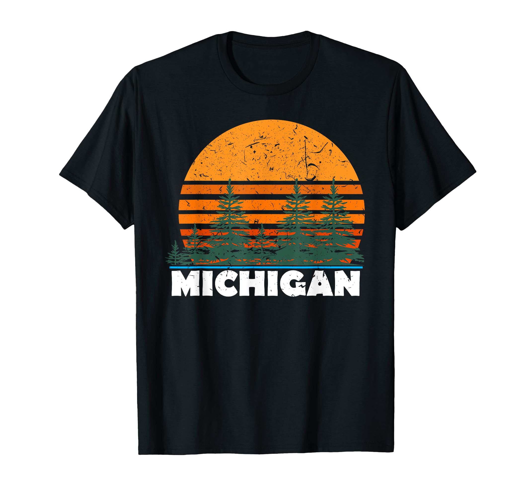 Michigan Sunset Mi State Gift T-Shirt - Graphic Print Men Women - T-Shirt, Sweatshirt, Hoodie