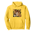 Boho Pumpkin Floral Halloween Fall Hoodie - Minimalist Print Men Women - T-Shirt, Sweatshirt, Hoodie